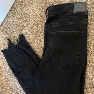 American Eagle Black High Waisted Jeans-12L